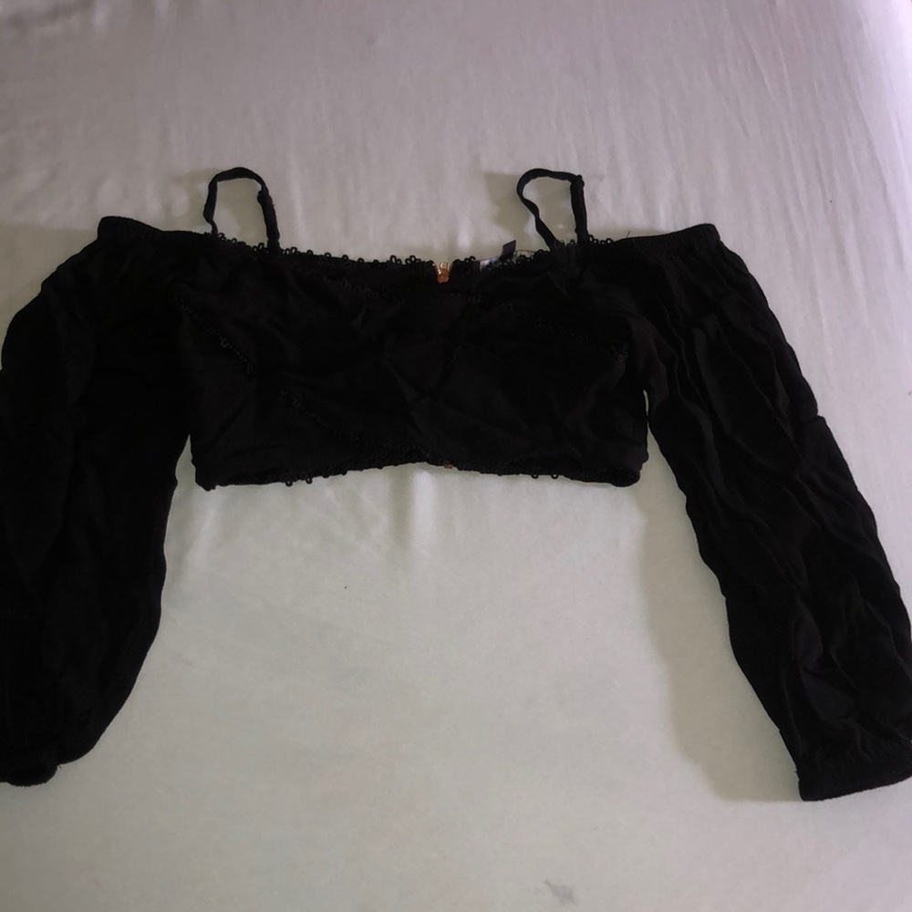 Elegant Black Off-Shoulder Women's Top